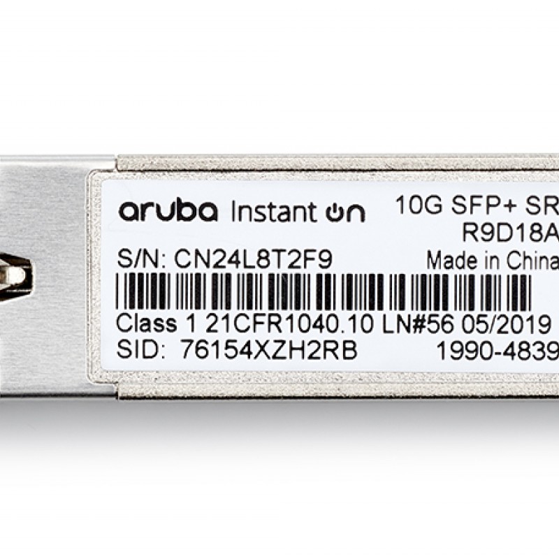 Aruba IOn 10G SFP+ LC SR 300m MMF Transceiver, R9D18AAccessories