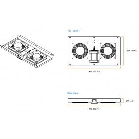 Austin Hughes Top Fan Kit for Wall Mount Rack (Fan x 2), BR-F2