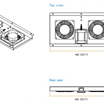 Austin Hughes 上牆式儀器櫃風扇 (風扇 x 2), BR-F2