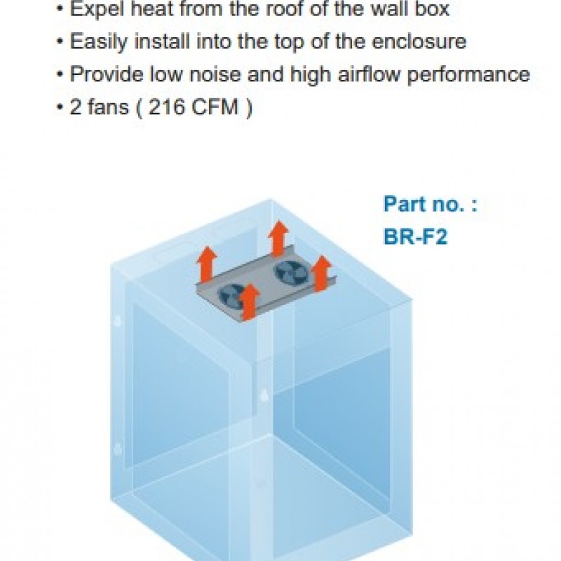 Austin Hughes 上牆式儀器櫃風扇 (風扇 x 2), BR-F2