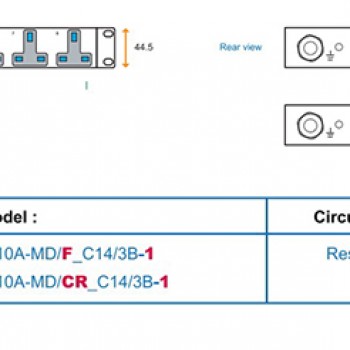 Austin Hughes InfraPower PDU, 8 Outlet, H8UK90-10A/F_C14/3B-1