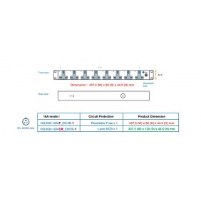 Austin Hughes InfraPower PDU 機櫃專用拖板, 8 Outlet, H8UK90-16A_EN/3B-1