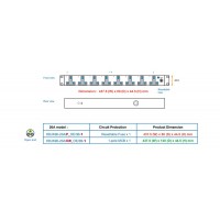 Austin Hughes InfraPower PDU, 8 Outlet, H8UK90-20A_OE/3B-1