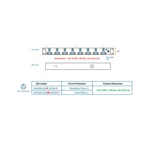 Austin Hughes InfraPower PDU, 8 Outlet, H8UK90-32A_EN/3B-1