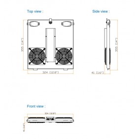 Austin Hughes Top Fan Tray (Fan x 2), TF-402