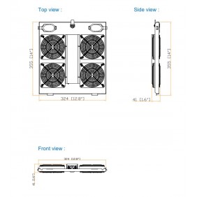 Austin Hughes Top Fan Tray (Fan x 4), TF-404