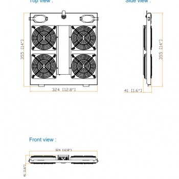 Austin Hughes 機櫃風扇 (風扇 x 4), TF-404