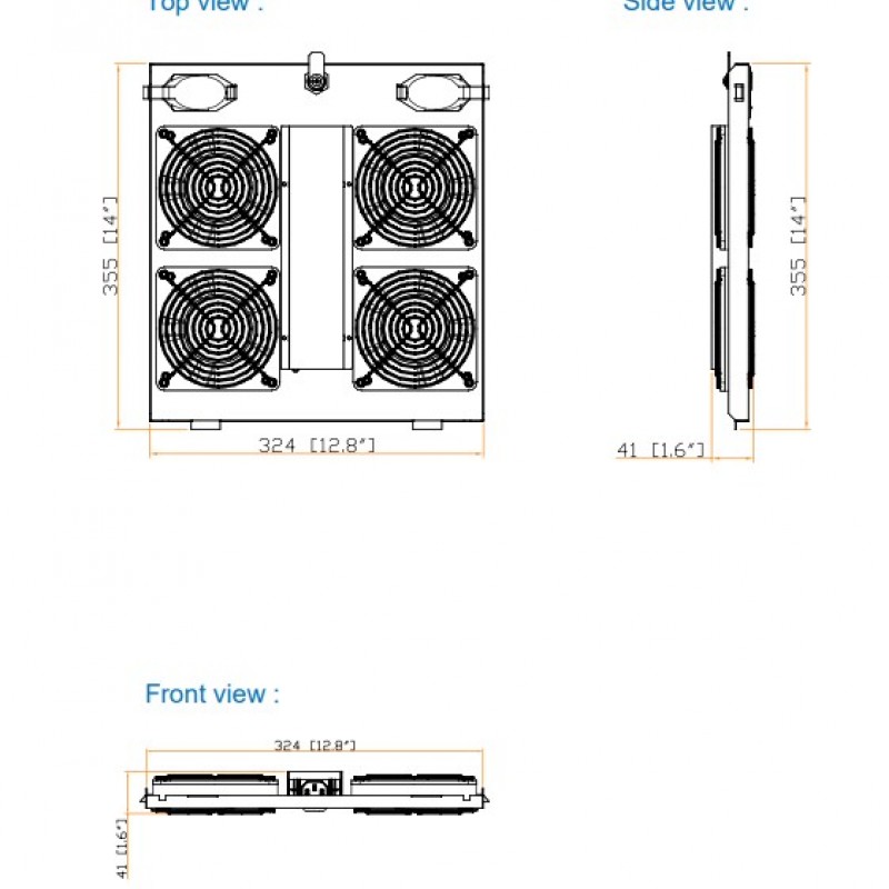 Austin Hughes 機櫃風扇 (風扇 x 4), TF-404