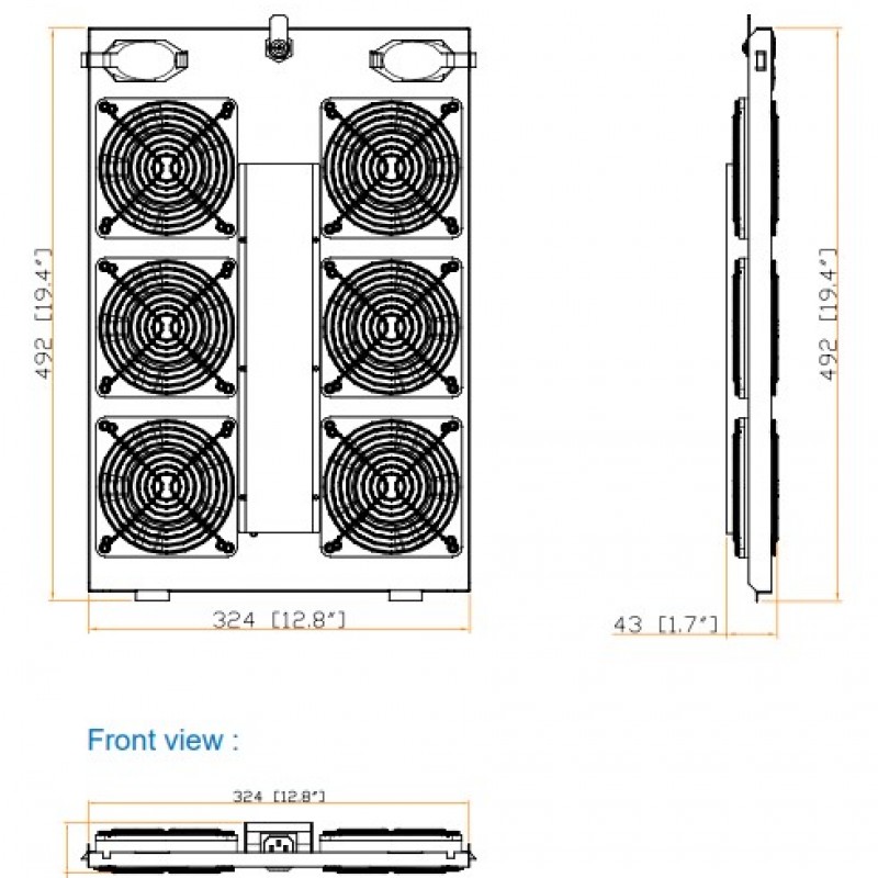 Austin Hughes 機櫃風扇 (風扇 x 6), TF-606