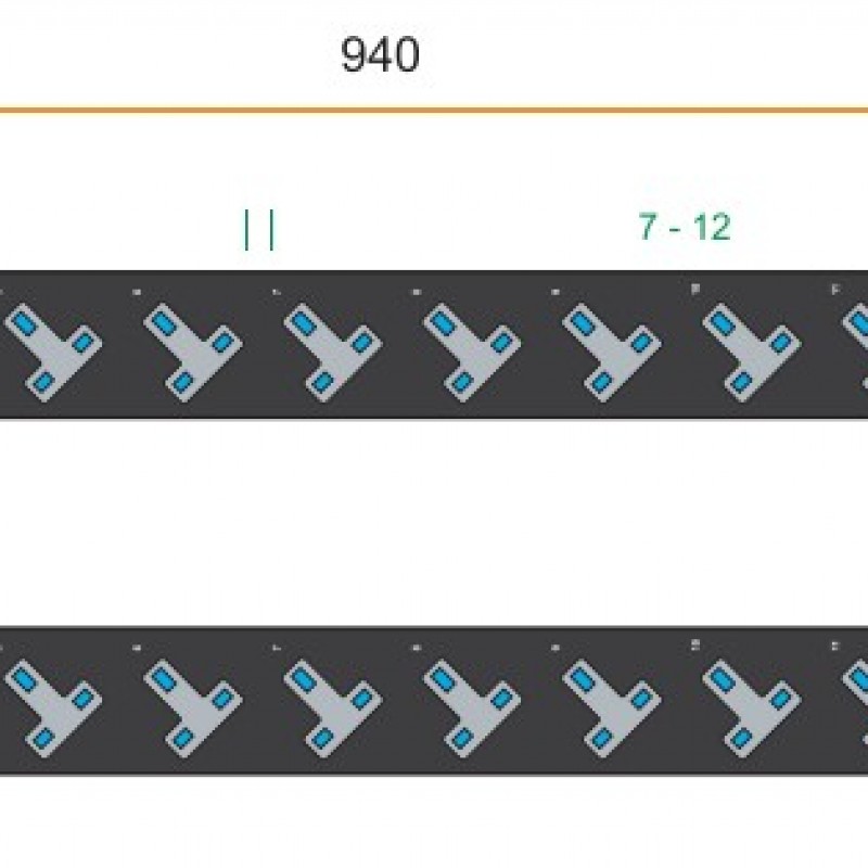 Austin Hughes InfraPower PDU 機櫃專用拖板, 12 Outlet, V12UK135-13A_BS/3B-1機櫃專用拖板
