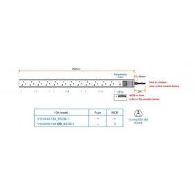 Austin Hughes InfraPower PDU, 12 Outlet, V12UK45-13A_BS/3B-1