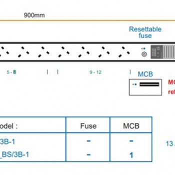Austin Hughes InfraPower PDU, 12 Outlet, V12UK45-13A_BS/3B-1