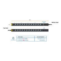 Austin Hughes InfraPower PDU, 12 Outlet, V12UK45-32A_EN/3B-1