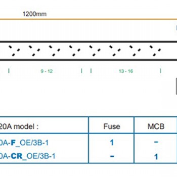 Austin Hughes InfraPower PDU, 16 Outlet, V16UK135-20A_OE/3B-1