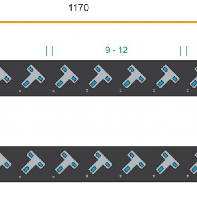 Austin Hughes InfraPower PDU, 16 Outlet, V16UK45-20A_OE/3B-1機櫃專用拖板