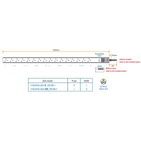 Austin Hughes InfraPower PDU, 16 Outlet, V16UK45-20A_OE/3B-1