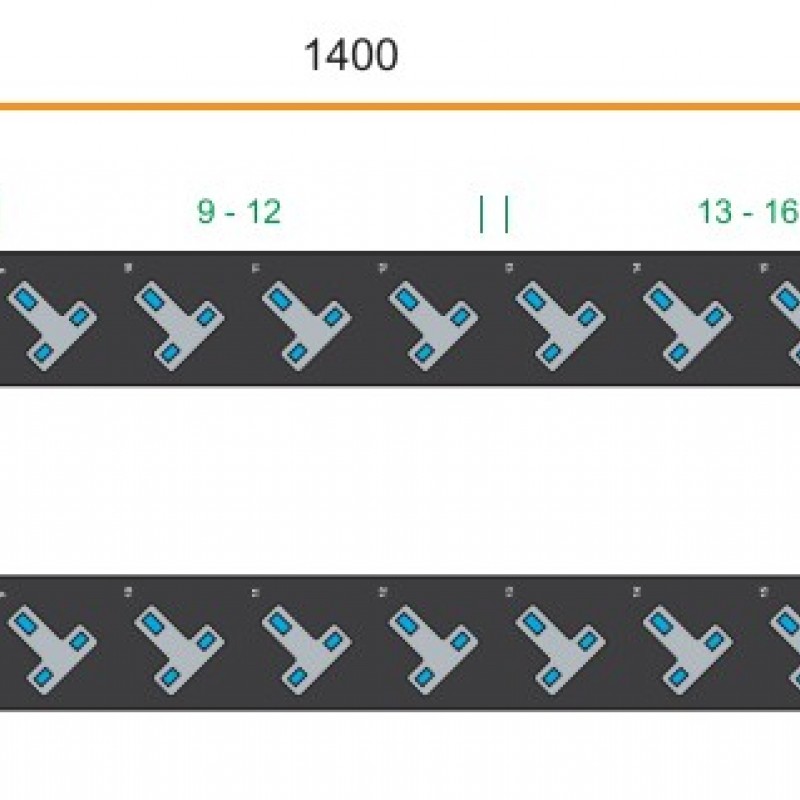 Austin Hughes InfraPower PDU, 20 Outlet, V20UK135-13A_BS/3B-1機櫃專用拖板