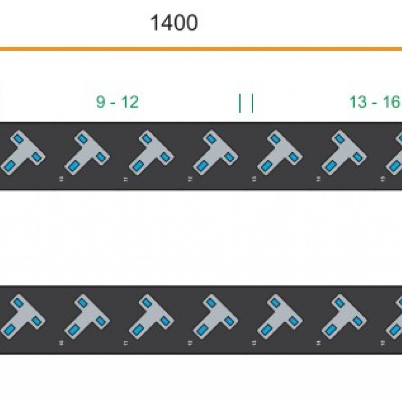 Austin Hughes InfraPower PDU, 20 Outlet, V20UK45-16A_C20/3B-1PDU