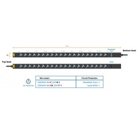 Austin Hughes InfraPower PDU, 20 Outlet, V20UK45-16A_EN/3B-1