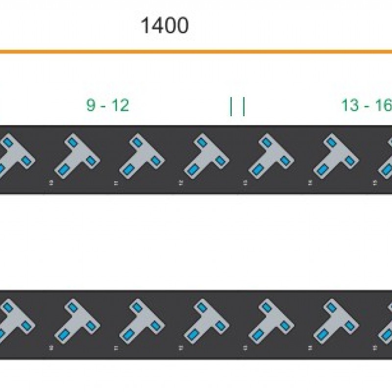 Austin Hughes InfraPower PDU, 20 Outlet, V20UK45-20A_OE/3B-1機櫃專用拖板