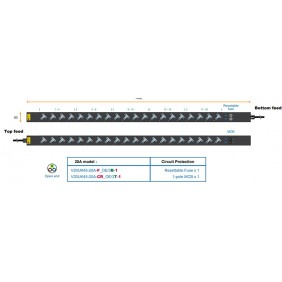 Austin Hughes InfraPower PDU, 20 Outlet, V20UK45-20A_OE/3B-1