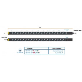 Austin Hughes InfraPower PDU, 20 Outlet, V20UK45-32A_EN/3B-1