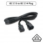 IEC C13 Socket to IEC C14 Plug Power Cord, C13-C14, 1.8米