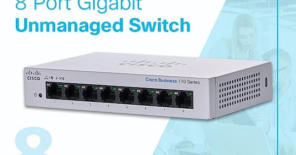 香港行貨︱Cisco 8-Port Unmanaged 交換器, CBS110-8T-D-UK