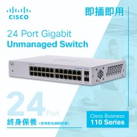 Cisco 24-Port Gigabit Unmanaged Switch, CBS110-24T