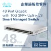 Cisco 48 Port Gigabit with 10G SFP+ Uplink L3 Smart Managed Switch, CBS250-48T-4XSwitches
