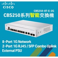 Cisco 8-Port Gigabit Smart Switch, CBS250-8T-E-2G-UK