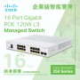 Cisco 16 Port Gigabit POE+ 120W L3 Managed Switch, CBS350-16P-2G