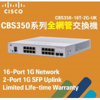 Cisco 16-Port Gigabit Managed Switch, CBS350-16T-2G