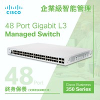 Cisco 48 Port Gigabit L3 Managed Switch, CBS350-48T-4G