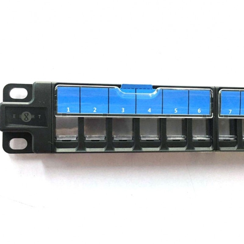 EIGHT Blank Vertical 1U 24 Port Patch panel, PPCATB24
