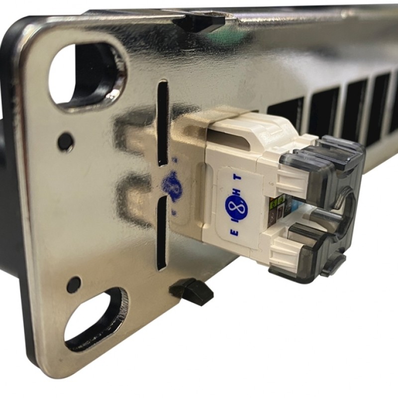 EIGHT Blank Vertical 1U 24 Port Patch panel, PPCATB24