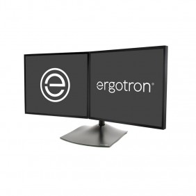 Ergotron DS100 雙顯示器台式支架,水平, 33-322-200 (黑色)