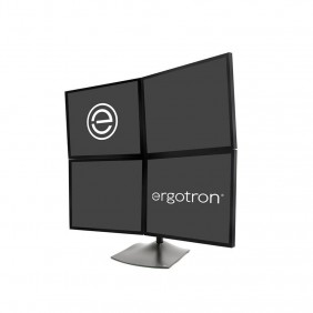 Ergotron DS100 Quad-Monitor Desk Stan, 33-324-200 (Black)