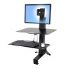 Ergotron WorkFit-S Single HD Workstation with Worksurface, 33-351-200