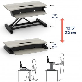 Ergotron WorkFit Z Mini 坐立式桌面, 33-458-917