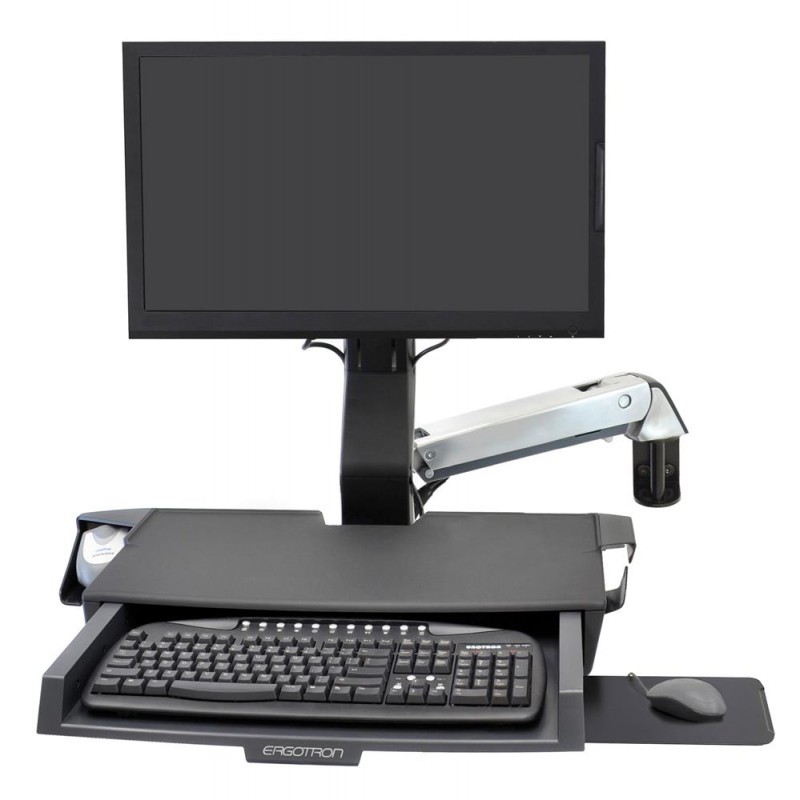 Ergotron SV Combo Arm with Worksurface & Pan