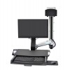 Ergotron SV Combo System with Worksurface & Pan, Small CPU Holder