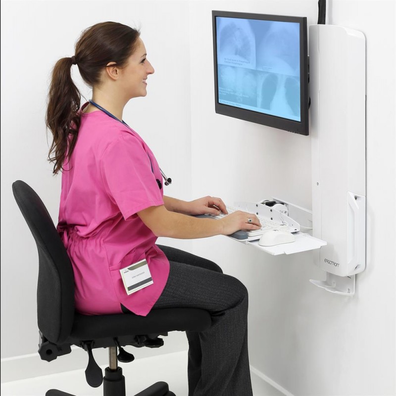 Ergotron StyleView Sit-Stand Vertical Lift, High Traffic Area