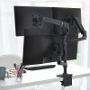 Ergotron LX Arm, Extension and Collar Kit, 98-130-224 (Matte Black) Dual monitor arm | Dual monitor riser