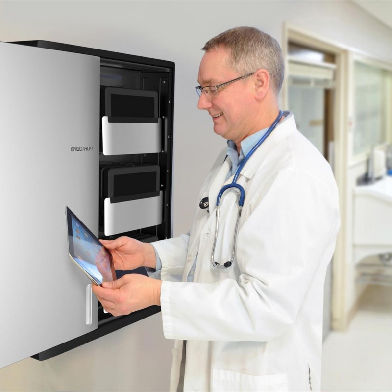 Ergotron Zip12 Charging Wall Cabinet, DM12-1006-3