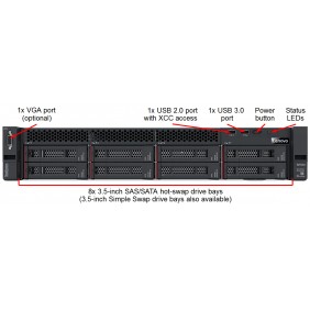 Lenovo ThinkSystem SR550 Rack Mount Servers, 7X04A0APCN