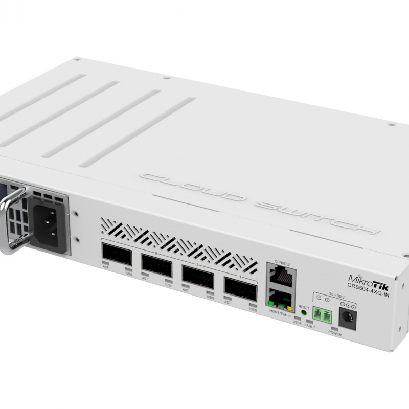 MikroTik 5 Ports Ethernet Router, CRS504-4XQ-INRouters