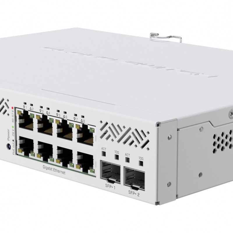 MikroTik 10 Ports 路由器, CSS610-8P-2S+IN路由器