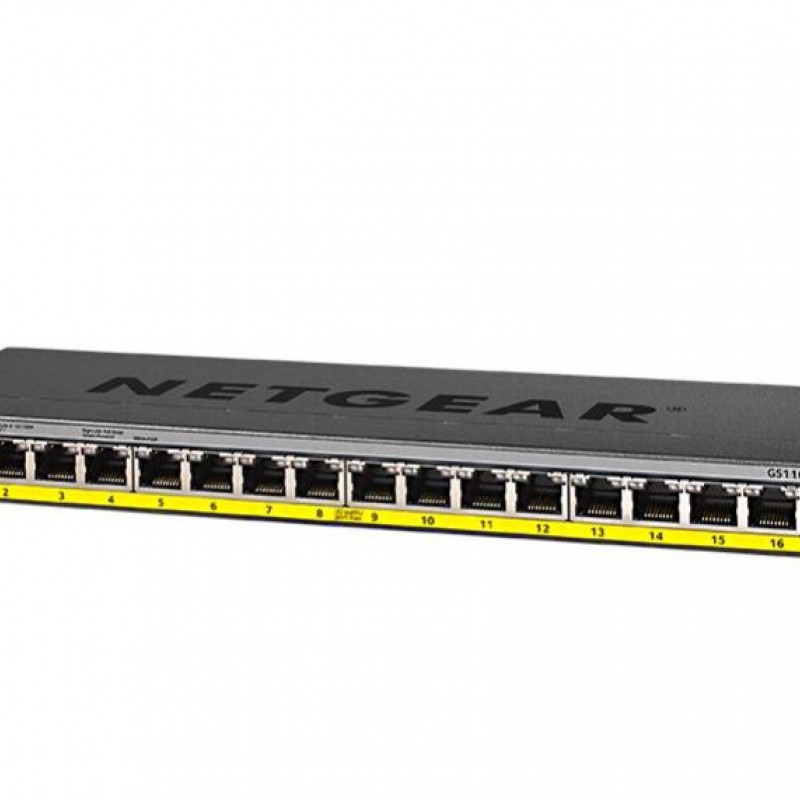 Netgear 16 Port Gigabit PoE+ Unmanaged Switch, GS116PPSwitches