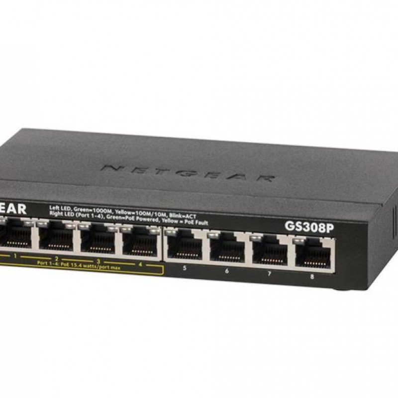 Netgear 8 Port Gigabit Unmanaged Switch, GS308PSwitches